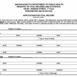 Massachusetts birth certificate